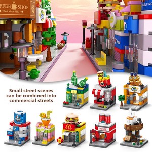 Blocs de construction de ville à petites particules pour enfants, modèle de construction urbaine en plastique ABS, compatibles avec les puzzles, jouets unisexes à assembler - Product Image 3