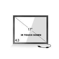 Écran tactile IR multi-points de 17 pouces, panneau d'écran tactile infrarouge, pilote sans USB avec verre trempé pour kiosques YCLTOUCH