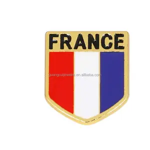 Custom made metal zinc alloy France men wholesale brooches and pins