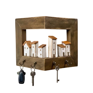 Wholesale Hot Sale Modern Solid Wood <b>Key</b> <b>Hook</b> <b>Wall</b> Mounted Entryway Organizer Nordic-style Mini House Decor <b>for</b> Coats Kitchen - Product Image 1