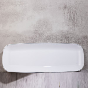 Placas de plástico rectangulares ecológicas de patrón personalizado XUELI, aptas para lavavajillas, vajilla antideslizante duradera para restaurantes y eventos - Product Image 3