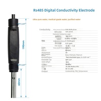Conductimètre industriel en ligne RS485 IP68, sonde d'électrode EC pour eau ultrapure, sonde TDS pour la surveillance de la qualité de l'eau
