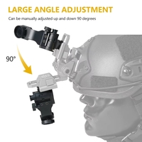 Support de montage de casque tactique en alliage d'aluminium noir AN/PVS-14 ARM J-Arm, adaptateur NVG 105mm 75g
