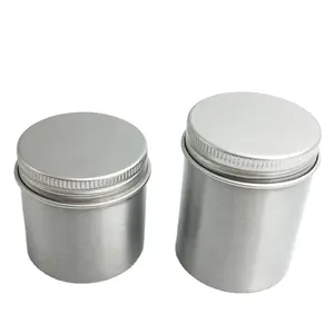 50g pot rond en aluminium en aluminium en métal pour le stockage de thé emballage boîte en aluminium