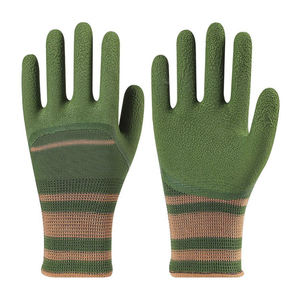 Gants de jardin tricotés respirants Gants de travail de sécurité antidérapants avec paume enduite de caoutchouc coloré pour le jardinage en plein air - Product Image 1