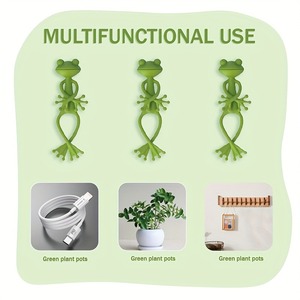 Attache-câble réglable en plastique en forme de grenouille, réutilisable, pour soutien de plantes, vignes, fleurs et légumes, décoration intérieure - Product Image 6