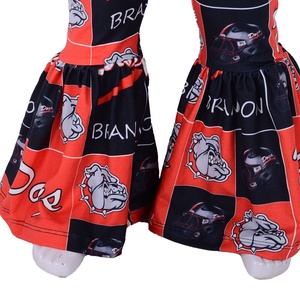 Servicio OEM Personalizado, Conjunto de Pantalones con Estampado de Campana y Volantes de Manga Larga para Niñas, 2 Piezas, Spandex/Algodón Orgánico, Estilo Inglés - Product Image 3