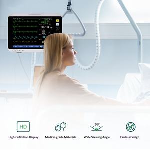Monitor Médico Multiparamétrico Personalizado Pomath JZ-YPM8000C, Electrocardiograma, Presión Arterial, Frecuencia Cardíaca, Oxígeno, Detector de Temperatura para Mascotas, CE - Product Image 4