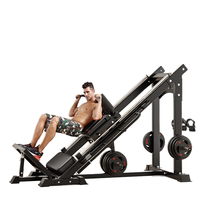 45 °   Machine professionnelle Hack Squat et Leg Press tout-en-un, équipement de gym à domicile multifonctionnel pour l'entraînement de force