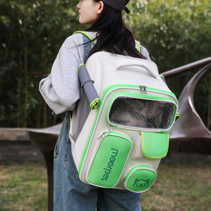 Mochila para Gatos Moorpet, de Tela Oxford con Ventana Transparente, para Viajes al Aire Libre - Product Image 3