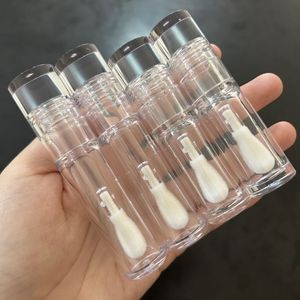 ISMAN Vente en gros de tubes à gloss à lèvres ronds transparents de 6 ml et 8 ml, grand applicateur, emballage vide pour gloss à lèvres, flacon personnalisé avec logo en cristal - Product Image 1
