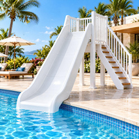 Toboggan aquatique en fibre de verre pas cher avec échelle en acier inoxydable, toboggan aquatique pour enfants, toboggan de jardin, toboggan de parc, toboggan de piscine