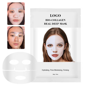 Mascarilla facial de colágeno en gel con péptidos profundos personalizados, blanqueadora y con ácido hialurónico para iluminar la piel durante la noche. - Product Image 1