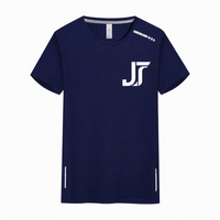 T-shirt de sport personnalisé pour homme, col rond, manches courtes, séchage rapide, uni, bande réfléchissante, respirant, 100% polyester, été, gym
