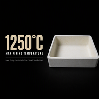 Saggar en Cordiérite-Mullite Réfractaire, Résistant aux Hautes Températures, Thermiquement Stable, Service de Découpe, Blanc