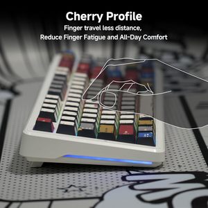 137 cherry thương hiệu đa năng PBT Keycaps cho bàn phím cơ khí không bao giờ xé phai rực rỡ RGB Backlit Ergonomic với 60% anh đào phù hợp - Product Image 4