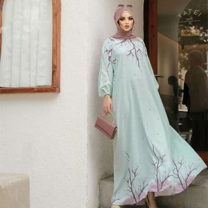 Abaya ชุดเสื้อผ้าอิสลามแบบเต็มขนาด,ชุดผ้าชีฟองผ้าไหม <span class=keywords><strong>Monsoon</strong></span> Saree ขายดี - Product Image 5