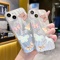 Coques de téléphone portable de luxe à motif papillons scintillants en promotion pour iPhone 17 Air 16 15 Plus Pro Max 14 13 12 11 – Housse antichoc