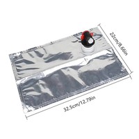 Sac de poche à bavette 1l en aluminium transparent personnalisé sac de robinet en plastique de 3L 5 l 10L pour boisson eau jus sac à vin de 5 gallons dans une boîte