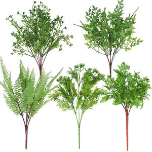 Steli artificiali misti di piante artificiali di foglie di acero di felce di Boston artificiali per la fattoria dell'interno all'aperto - Product Image 2