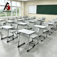 Meubles de classe, bureau et chaise réglables en hauteur pour enfants, ensemble de table de lecture pour bibliothèque, table d'étude pour les élèves du primaire CE IOS