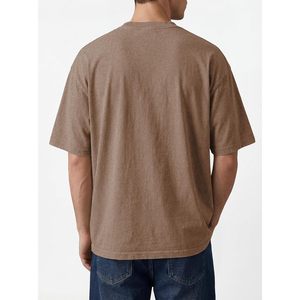 Paquete de 2 Camisetas de Algodón con Lavado Ácido para Hombre FOXA, Camiseta Básica Informal de Manga Corta para Verano, Unisex, Transpirable - Product Image 5