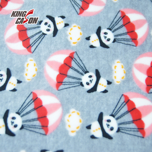 Kingcason Panda Skydiving Cute Animal Pattern Printed 280GSM 1.6M Recycled Flannel Fleece Fabrics for Winter Home Textile - Product Image 5