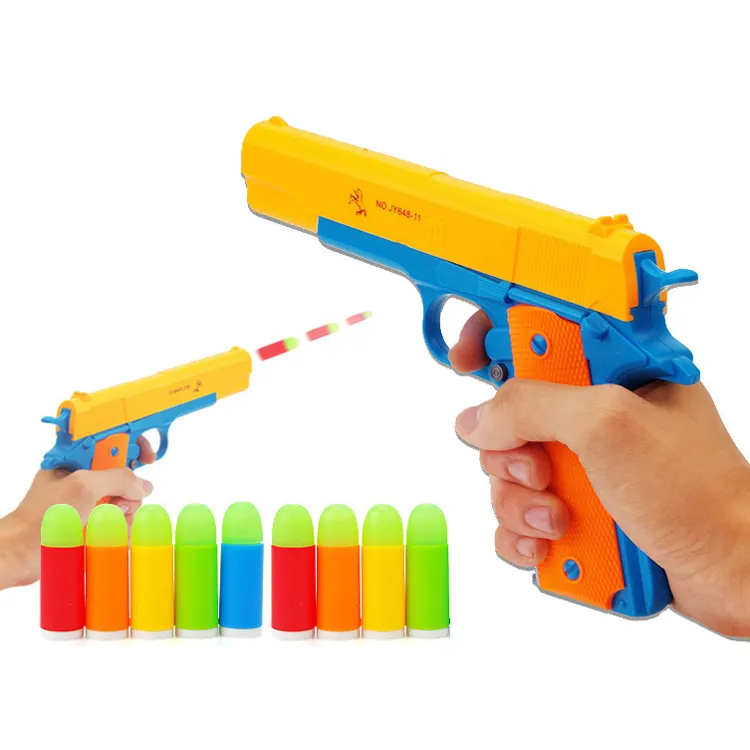 Günstiges Set-Schieß spiel Soft Bullet Gun Plastiks pielzeug für Jungen