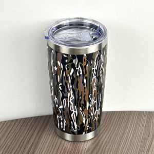 Vaso Térmico Personalizado de Acero Inoxidable 304 de 20oz con Diseño Camuflaje Original, Venta al por Mayor, <span class=keywords><strong>Taza</strong></span> de Café de Doble Pared con Aislamiento al Vacío y Tapa, <span class=keywords><strong>Taza</strong></span> de Viaje - Product Image 3