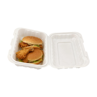 Emballages alimentaires jetables écologiques MFPP, contenants à clapet pour repas rapides, micro-ondables