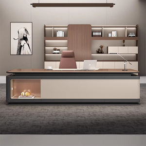 Ensemble <span class=keywords><strong>de</strong></span> bureau et chaise modulaires en bois modernes avec étagère pour bureau à domicile ou usage <span class=keywords><strong>commercial</strong></span> - Product Image 3