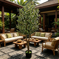 Nordische Partydekoration Künstliche Bäume Gefälschte Stoff-Oliven-Bonsai-Pflanzen für Veranstaltungen Weihnachten Silvester Hochzeit Blumenarrangements