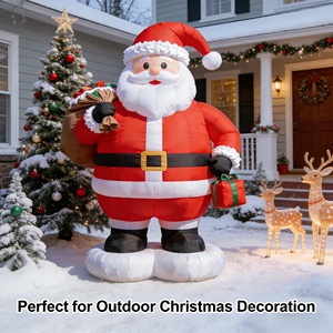 YTSF-D8 Customized Giant <strong>Inflatable</strong> Father Christmas Santa <strong>Xmas</strong> Party <strong>Decor</strong> Model with Electric Air Pump &amp; Water Resistant - Product Image 2