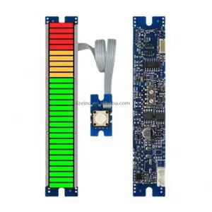 Sruis 5V 12V 24V Huidige Spanning Reostaat Analoog Signaal Meet 30 Segment 87Mm Kleurveranderend Licht Led Bar Grafiek Voltmeter