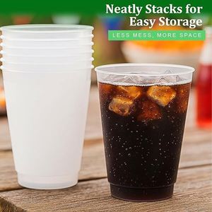 Gobelets de mariage en plastique givré personnalisés de 16 oz, réutilisables pour les fêtes, les mariages, les événements, gobelets de mariage avec logo, gobelet givré de 16 oz - Product Image 4