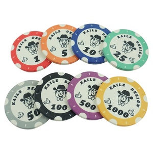 Fiches da <span class=keywords><strong>Poker</strong></span> in Ceramica Personalizzate Kaile da 39mm, 10g, Design Gratuito e <span class=keywords><strong>Set</strong></span> di Fiches Gratuito per Altri Prodotti d'Intrattenimento - Product Image 3