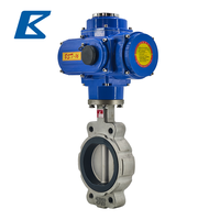 Marine Motorisiertes 316L Edelstahl Elektrisches Gummigefüttertes Wafer Semi-Lug Butterfly-Ventil 4 Zoll Wasser Offshore-Plattform Schiff