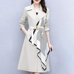 <strong>New</strong> Style Plus Size British Trend <strong>Double-breasted</strong> Ladies Polyester <strong>Spring</strong> <strong>Autumn</strong> Women Wind Coat - Product Image 2