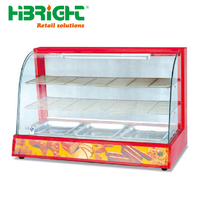 Vitrine chauffante commerciale en acier inoxydable pour pizzas et plats chauds, électrique/gaz, pour snacks