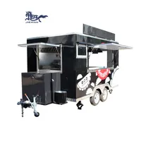 JX-FS350 נייד חנות מסעדה בשימוש מהיר בורגר פופקורן מזון אוטומטיות נייד מזון משאית למכירה אירופה