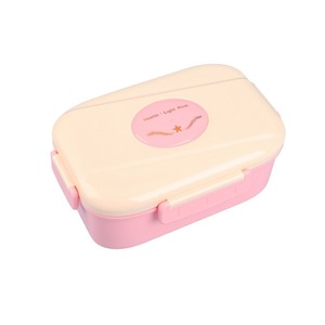 Boîte à lunch de qualité alimentaire, compatible micro-ondes, en plastique, carrée, type bento, compartimentée, hermétique, pour étudiants - Product Image 6