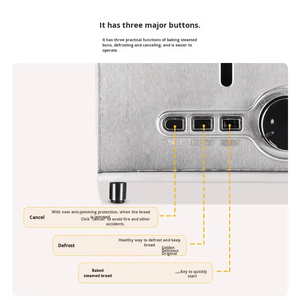 <span class=keywords><strong>Grille</strong></span>-<span class=keywords><strong>pain</strong></span> électrique pratique en acier inoxydable avec fentes larges pour 2/4/6 tranches, 3 boutons de commande et fonction de décongélation à <span class=keywords><strong>une</strong></span> touche - Product Image 5