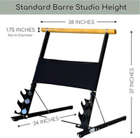 Wellshow Sport Home Fitness Exercise Equipment pour Barre Ballet Bar Autoportant Forte Conception Stable pour Tirer Exercice