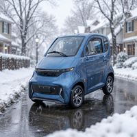 Voiture électrique à 4 roues à basse vitesse fermée CEE L6e-BP approuvée deux personnes pour les personnes âgées Mini voiture électrique avec approbation CEE