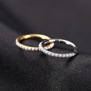 Getta 16G Anneau de perle en Titane G23 F136, Anneau segmenté articulé à clic, style Éternité Classique, pour Cartilage Hélix, Mariage - Product Image 6