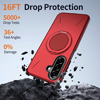 Funda Protectora para Teléfono con Soporte Magnético para Coche, Diseño Personalizado, Carcasa Resistente de TPU y PC para Samsung Galaxy A27 A17 A37 A57