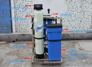 Removedor de água de resina câmbio 1000l/h, removedor de água para a dureza da água
