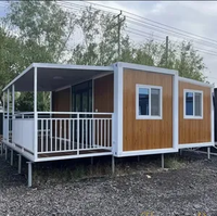 Maison préfabriquée modulaire de luxe, 2 chambres, mobile, portable, extensible, type conteneur