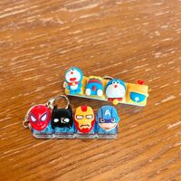Porte-clés personnalisé Fidget Clicker, impression 3D, résine époxy PVC, créez votre propre design pour promotion, vente en gros, cadeau créatif