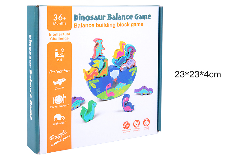 Wholesale Dinosaurs Balance Building Block Toys Wooden Puzzles Early Learning Kids Games Educational Child Toy